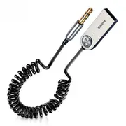 Baseus Wireless Bluetooth 5.0 Receiver Dongle Car AUX 3.5mm Adapter Cable BLACK