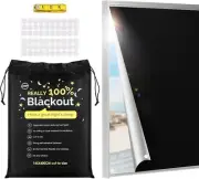 Portable Blackout Shades (157" x 57") 100% Blackout Blinds No Drill, Blackout
