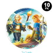 Zelda Video Game Theme 7 inch 17cm Plates 10PK - Kids Birthday Party Tableware