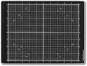 GLASSBOARD STUDIO Rich Black Glass Craft Mat (9x12in) - Magnetic, Heat & Scratch Resistant, Stain-Proof for Crafting, Cutting, Painting, Mixed Media Artwork - Grid & Angle Lines, Non-Slip Rubber Feet