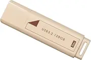 TCELL 128GB Japanese Style Portable USB 3.2 Gen1 Flash Drive with Keychain Design, Read Speed up to 100MB/s, Milk Tea Memory Stick Data Storage Thumb Drive with LED Indicator