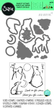 Sizzix Twilight Animals Framelits Die Set with Stamps
