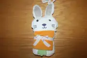 NWT Gymboree Peter Rabbit White Bunny Towel and Carrot Washcloth Set Unisex
