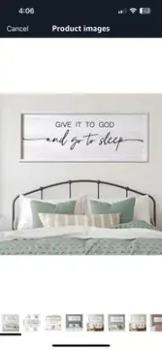 Give it To God And Go To Sleep Canvas Print, Unframed