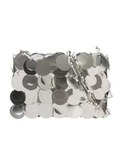 Paco Rabanne Mini Sparkle Shoulder Bag One size Gray