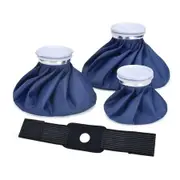 Ultimate 4-Pack Ice Pack/Hot Water Bag for Injuries,Hot(50-60°C) & Cold Cure with Support Wrap,3 Sizes 6"/9"/11"