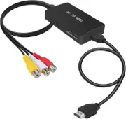 Rca To Hdmi Converter, Composite To Hdmi Adapter Support 1080p Pal/ntsc A