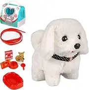 Robot Puppy Toy - Plush Pet Interactive, Electronic Animal Toy | Walking Barking Puppy, Wagging Tail Realistic Toy, Electronic Stuffed Animal Toy, Barking Toy, Plush Pet for Kids Boys Girls