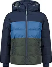 [SALT AND PEPPER] Boys' Winter Jacket Warm Padded in Colour Blocking Style, True Navy, One Size
