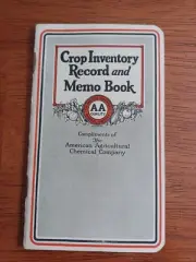 Crop Inventory Record And Memo Book American AG Chemical Co 1928-9