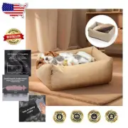 Durable 23" Rectangle Pet Bed for Small Dogs & Cats - Machine Washable Plush