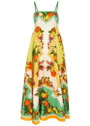 Alemais Lemonis Printed Linen Maxi Dress - Multicoloured - 16 (UK16 / XL) 16 (UK16 / XL)
