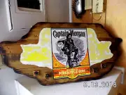 Handmade Wooden Captain Morgan Pineapple Rum Bar Sign/Key Holder 2018