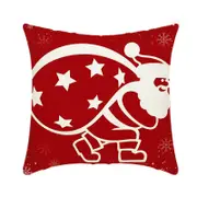 4Pcs 18"x18" Christmas Throw Pillow Covers Square Cushion Cover for Sofa Decorative-D