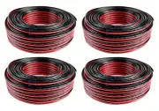 2 Way 18 GA Gauge 400 Feet Speaker Cable Red Black Zip Wire Copper Clad Aluminum
