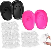 DONFAMDS 2pairs Silicone Ear for Hairdressing Shower Ear Protector Caps Lightweight Fit for Men and Women