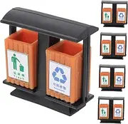 DOITOOL 5pcs Miniature Trash Can Models 1:50 Scale for Sand Table Micro House and Miniature Scene Decor