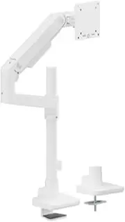 Brateck LDT81-C012P-W Pole Mounted Gas Spring Monitor Arm for 17-49 Inch Monitors, White