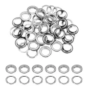 30Set Copper Grommets Eyelets,11/16"(17mm) Grommets Eyelets with Washers(Silver)