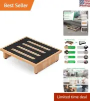 Natural Hardwood Step Stool - Portable, Lightweight, and Slip Resistant