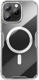 Jarttarn Compatible with iPhone 16 Pro Max TPU Pro Magnetic Case Transparent Hard Phone case Protective case Shell for iPhone 16 Pro Max (White)
