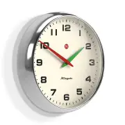 Newgate Superstore Wall Clock Alpha Dial Chrome