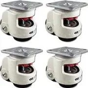 TP-100F - 2.85" Wheel - Retractable Leveling Machine Casters - 4 Pack - 6,600 lb