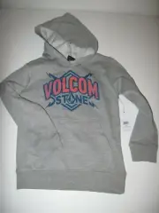 Volcom Little Boys M/5 Hooded Sweatshirt Gray Hoodie Pullover Roundabout