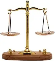 Leadigol Miniature Vintage Balance Scale, Mini Balance Justice Law Scale Figurine 1: 12 Scale Justice Scale Model Mini Simulation Balance Scale Home Decor(Copper)