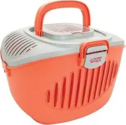 LIVING WORLD 60899 Paws2Go Cat or Small Pet Carrier, Pink/Grey