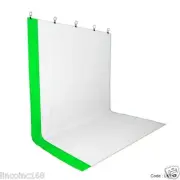 Chromakey Green White Screen Muslin Backdrop for Studio Lighting Kit