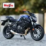 山葉 MAISTO 1:18 2018 雅馬哈 MT07 靜態壓鑄車輛收藏愛好摩托車模型玩具