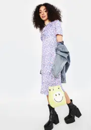 Magic Floral Harmony Midi Dress