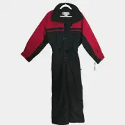 Columbia One Piece Snowsuit Red Black Ski Suit Snow Bib New