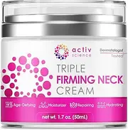 ACTIVSCIENCE Neck Firming Cream, Anti Aging Moisturizer for Neck & Décolleté, Double Chin Reducer, Skin Tightening Cream 1.7 fl oz.