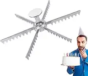 Pie Portion Divider | Creative Multi-Tooth Pizza Cutter | Pie Crust Cutter, Cutter Baking Tools, Cook Supplies Cheesecake, Aluminum Alloy for Square Cakes, Circular Pizza