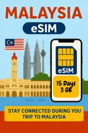 Best Malaysia esim Data Travel e sim High-Speed 5G / 4G 15 Days 3 GB