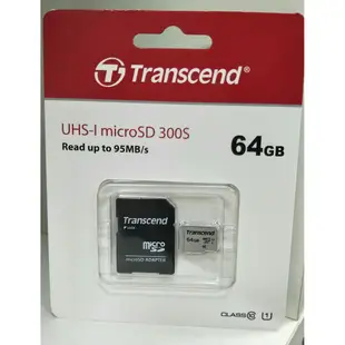 升級100M 創見 MicroSDHC SDXC TF 300S 32G 64G 128G U1 記憶卡 300S-A