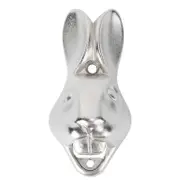 Wall Mounted Rabbit Bottle Opener Wine Beer Bottle Opener for Bar Hotel Restaurant (Silver) 8.50X4.00X3.50CM