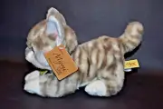 Grey Tabby Cat Plush Aurora Miyoni Tots Gray Kitten Kitty Plush Toy NWT 10"