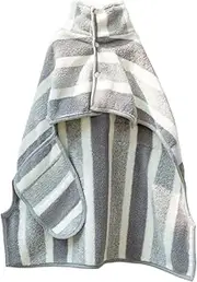 Pet Bath Towel,Dog Grooming Bath Towel | Absorbent Wearable Quick Dry Microfiber Striped Blanket for Salon Beach Car Rides After Swim Home Puppy