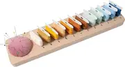 Wooden Bobbin Rack,Embroidery Floss Knitting Thread Organizer Wood Rack | Needlework Thread Keeper 12-Slot Storage Board for Girlfriend, Grandmother