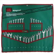 jimy Spanner Set 7mm to 21mm & 1/4" to 1" Ring Open Ended CrV 28pc
