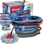 O-Cedar EasyWring RinseClean Microfiber Spin Mop & Bucket Floor Cleaning System with 2 Extra Refills