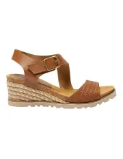 [Easy Steps] Theo Sandals in Tan Leather