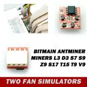 2Pcs Fan Simulators Set for Bitmain Antminer Miners L3 D3 S7 S9 Z9 S17 T15 T9 V9