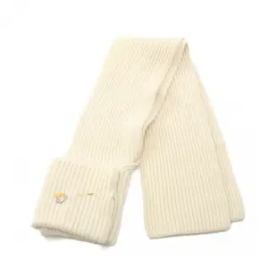 [二手] 【日本直送】 中古YVES SAINT LAURENT[B]圍巾 羊毛 羊絨 米白色 胸針單獨出售