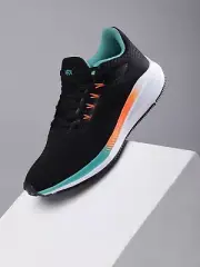 Sports Shoes Men Black & Teal Green Zoom Mesh Running Shoes US-7