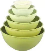 Melamine Mixing Bowls with Lids - 12 Piece Nesting Bowls Set 6 Bowls and 6 Lids