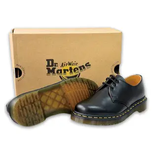Dr.Martens 馬汀 1461 59 平底3孔綁帶牛津鞋 黑 硬皮馬丁紳士鞋 休閒鞋子 男女皮鞋 10085001